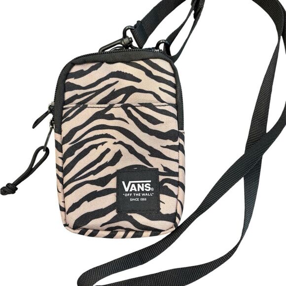 Vans Zebra Print Call Waiting Phone Bag  - Black and Tan - Picture 1 of 4